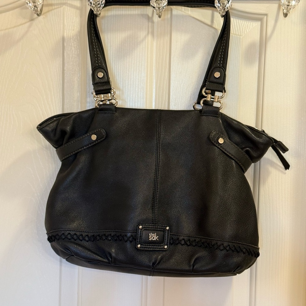 The Sak Black Leather Shoulder Bag